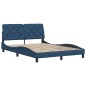 vidaXL Bettgestell ohne Matratze Blau 140x190 cm Stoff vidaXL Bettgestell ohne Matratze Blau 140x190 cm Stoff
