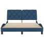 vidaXL Bettgestell ohne Matratze Blau 140x190 cm Stoff vidaXL Bettgestell ohne Matratze Blau 140x190 cm Stoff