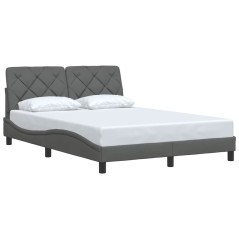 vidaXL Bettgestell ohne Matratze Dunkelgrau 140x200 cm Stoff