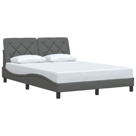 vidaXL Bettgestell ohne Matratze Dunkelgrau 140x200 cm Stoff