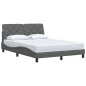 vidaXL Bettgestell ohne Matratze Dunkelgrau 140x200 cm Stoff vidaXL Bettgestell ohne Matratze Dunkelgrau 140x200 cm Stoff