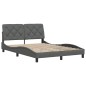 vidaXL Bettgestell ohne Matratze Dunkelgrau 140x200 cm Stoff vidaXL Bettgestell ohne Matratze Dunkelgrau 140x200 cm Stoff