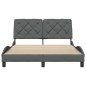 vidaXL Bettgestell ohne Matratze Dunkelgrau 140x200 cm Stoff vidaXL Bettgestell ohne Matratze Dunkelgrau 140x200 cm Stoff