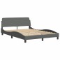 vidaXL Bettgestell ohne Matratze Dunkelgrau 140x200 cm Stoff vidaXL Bettgestell ohne Matratze Dunkelgrau 140x200 cm Stoff
