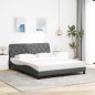 vidaXL Bettgestell ohne Matratze Dunkelgrau 160x200 cm Stoff vidaXL Bettgestell ohne Matratze Dunkelgrau 160x200 cm Stoff