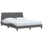 vidaXL Bettgestell ohne Matratze Dunkelgrau 160x200 cm Stoff vidaXL Bettgestell ohne Matratze Dunkelgrau 160x200 cm Stoff