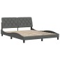 vidaXL Bettgestell ohne Matratze Dunkelgrau 160x200 cm Stoff vidaXL Bettgestell ohne Matratze Dunkelgrau 160x200 cm Stoff