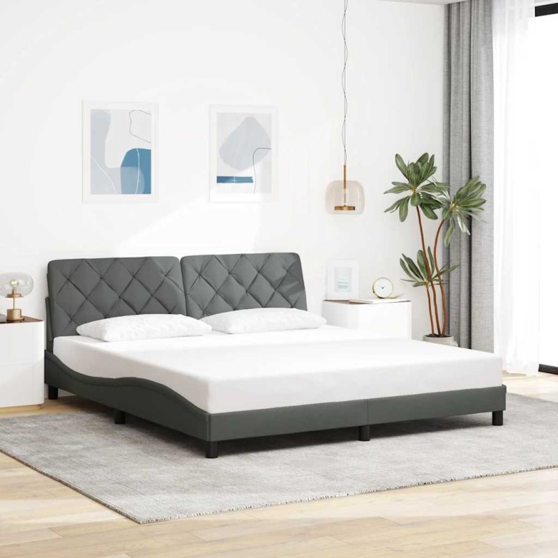 vidaXL Bettgestell ohne Matratze Dunkelgrau 180x200 cm Stoff vidaXL Bettgestell ohne Matratze Dunkelgrau 180x200 cm Stoff