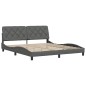 vidaXL Bettgestell ohne Matratze Dunkelgrau 180x200 cm Stoff vidaXL Bettgestell ohne Matratze Dunkelgrau 180x200 cm Stoff