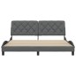 vidaXL Bettgestell ohne Matratze Dunkelgrau 180x200 cm Stoff vidaXL Bettgestell ohne Matratze Dunkelgrau 180x200 cm Stoff