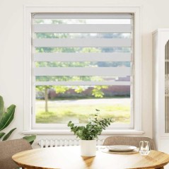 vidaXL Zebrarollo Weiß 105x150 cm Stoffbreite 100,9 cm Polyester