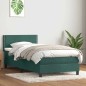 vidaXL Boxspringbett mit Matratze Dunkelgrün 80x210 cm Samt vidaXL Boxspringbett mit Matratze Dunkelgrün 80x210 cm Samt