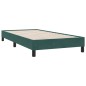 vidaXL Boxspringbett mit Matratze Dunkelgrün 80x210 cm Samt vidaXL Boxspringbett mit Matratze Dunkelgrün 80x210 cm Samt