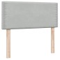 vidaXL Boxspringbett mit Matratze Hellgrau 90x220 cm Samt vidaXL Boxspringbett mit Matratze Hellgrau 90x220 cm Samt