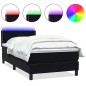 vidaXL Boxspringbett mit Matratze Schwarz 90x220 cm Samt vidaXL Boxspringbett mit Matratze Schwarz 90x220 cm Samt