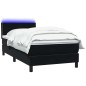 vidaXL Boxspringbett mit Matratze Schwarz 90x220 cm Samt vidaXL Boxspringbett mit Matratze Schwarz 90x220 cm Samt