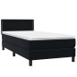 vidaXL Boxspringbett mit Matratze Schwarz 90x220 cm Samt vidaXL Boxspringbett mit Matratze Schwarz 90x220 cm Samt
