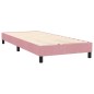 vidaXL Boxspringbett mit Matratze Rosa 90x220 cm Samt vidaXL Boxspringbett mit Matratze Rosa 90x220 cm Samt