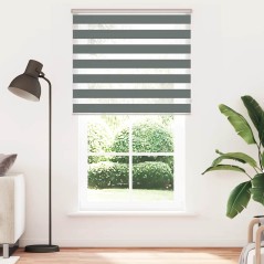 vidaXL Zebrarollo Dunkelgrau 125x200 cm Stoffbreite 120,9 cm Polyester