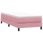 vidaXL Boxspringbett ohne Matratze Rosa 80x220 cm Samt vidaXL Boxspringbett ohne Matratze Rosa 80x220 cm Samt