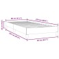vidaXL Boxspringbett ohne Matratze Rosa 80x220 cm Samt vidaXL Boxspringbett ohne Matratze Rosa 80x220 cm Samt