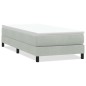 vidaXL Boxspringbett ohne Matratze Hellgrau 80x220 cm Samt vidaXL Boxspringbett ohne Matratze Hellgrau 80x220 cm Samt