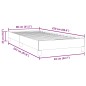vidaXL Boxspringbett ohne Matratze Hellgrau 80x220 cm Samt vidaXL Boxspringbett ohne Matratze Hellgrau 80x220 cm Samt