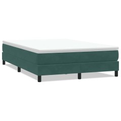 vidaXL Boxspringbett ohne Matratze Dunkelgrün 160x220 cm Samt