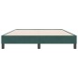 vidaXL Boxspringbett ohne Matratze Dunkelgrün 160x220 cm Samt vidaXL Boxspringbett ohne Matratze Dunkelgrün 160x220 cm Samt