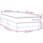 vidaXL Boxspringbett mit Matratze Schwarz 90x220 cm Samt vidaXL Boxspringbett mit Matratze Schwarz 90x220 cm Samt