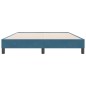 vidaXL Boxspringbett ohne Matratze Dunkelblau 140x220 cm Samt vidaXL Boxspringbett ohne Matratze Dunkelblau 140x220 cm Samt