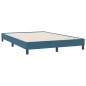 vidaXL Boxspringbett ohne Matratze Dunkelblau 140x220 cm Samt vidaXL Boxspringbett ohne Matratze Dunkelblau 140x220 cm Samt