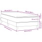 vidaXL Boxspringbett mit Matratze Hellgrau 90x220 cm Samt vidaXL Boxspringbett mit Matratze Hellgrau 90x220 cm Samt