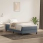 vidaXL Boxspringbett ohne Matratze Dunkelgrau 90x220 cm Samt vidaXL Boxspringbett ohne Matratze Dunkelgrau 90x220 cm Samt