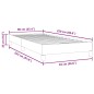 vidaXL Boxspringbett ohne Matratze Dunkelgrau 90x220 cm Samt vidaXL Boxspringbett ohne Matratze Dunkelgrau 90x220 cm Samt