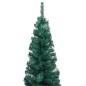 Künstlicher Weihnachtsbaum Schlank mit LEDs & Kugeln Grün 240cm Künstlicher Weihnachtsbaum Schlank mit LEDs & Kugeln Grün 240cm