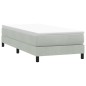 vidaXL Boxspringbett mit Matratze Hellgrau 80x220 cm Samt vidaXL Boxspringbett mit Matratze Hellgrau 80x220 cm Samt