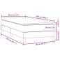 vidaXL Boxspringbett mit Matratze Hellgrau 80x220 cm Samt vidaXL Boxspringbett mit Matratze Hellgrau 80x220 cm Samt