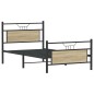 vidaXL Bettgestell ohne Matratze Sonoma-Eiche 100x200 cm Holzwerkstoff vidaXL Bettgestell ohne Matratze Sonoma-Eiche 100x200 cm Holzwerkstoff