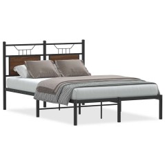 vidaXL Bettgestell ohne Matratze Braun Eiche 120x200 cm Holzwerkstoff
