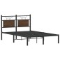 vidaXL Bettgestell ohne Matratze Braun Eiche 120x200 cm Holzwerkstoff vidaXL Bettgestell ohne Matratze Braun Eiche 120x200 cm Holzwerkstoff