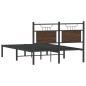 vidaXL Bettgestell ohne Matratze Braun Eiche 120x200 cm Holzwerkstoff vidaXL Bettgestell ohne Matratze Braun Eiche 120x200 cm Holzwerkstoff