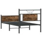 vidaXL Bettgestell ohne Matratze Räuchereiche 75x190 cm Holzwerkstoff vidaXL Bettgestell ohne Matratze Räuchereiche 75x190 cm Holzwerkstoff