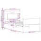 vidaXL Bettgestell ohne Matratze Räuchereiche 75x190 cm Holzwerkstoff vidaXL Bettgestell ohne Matratze Räuchereiche 75x190 cm Holzwerkstoff