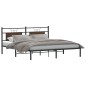vidaXL Bettgestell ohne Matratze Braun Eichen-Optik 183x203 cm vidaXL Bettgestell ohne Matratze Braun Eichen-Optik 183x203 cm