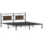 vidaXL Bettgestell ohne Matratze Braun Eichen-Optik 183x203 cm vidaXL Bettgestell ohne Matratze Braun Eichen-Optik 183x203 cm
