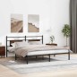 vidaXL Bettgestell ohne Matratze Braun Eichen-Optik 183x203 cm vidaXL Bettgestell ohne Matratze Braun Eichen-Optik 183x203 cm
