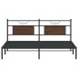 vidaXL Bettgestell ohne Matratze Braun Eichen-Optik 183x203 cm vidaXL Bettgestell ohne Matratze Braun Eichen-Optik 183x203 cm