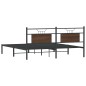 vidaXL Bettgestell ohne Matratze Braun Eichen-Optik 183x203 cm vidaXL Bettgestell ohne Matratze Braun Eichen-Optik 183x203 cm