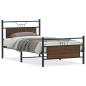 vidaXL Bettgestell ohne Matratze Braun Eiche 100x190 cm Holzwerkstoff vidaXL Bettgestell ohne Matratze Braun Eiche 100x190 cm Holzwerkstoff